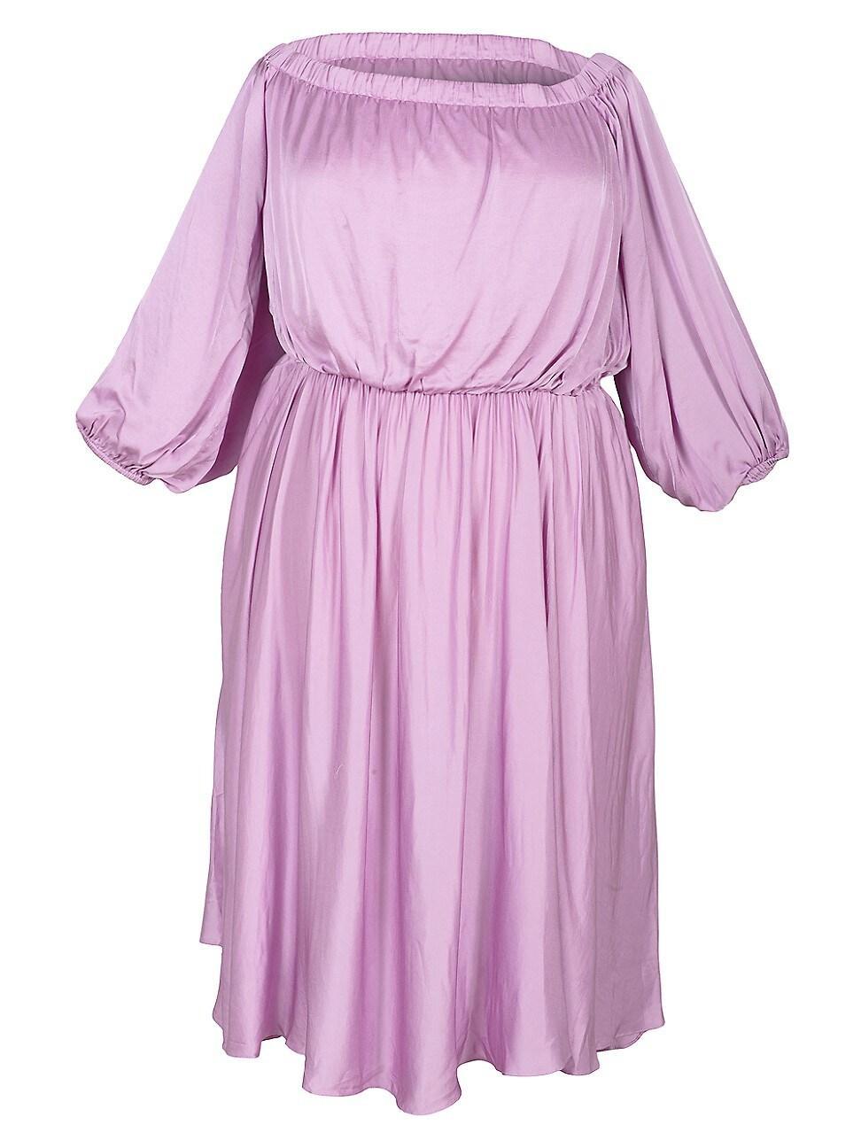 Womens Edwina Satin Midi Dress Product Image