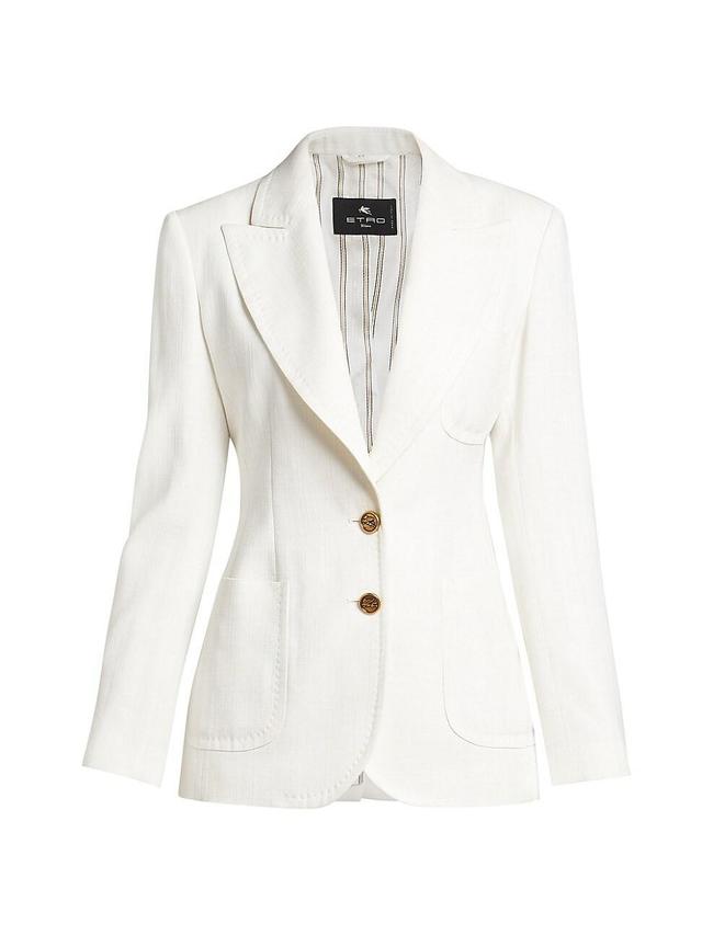 Womens Formfitting Single-Breasted Blazer Product Image