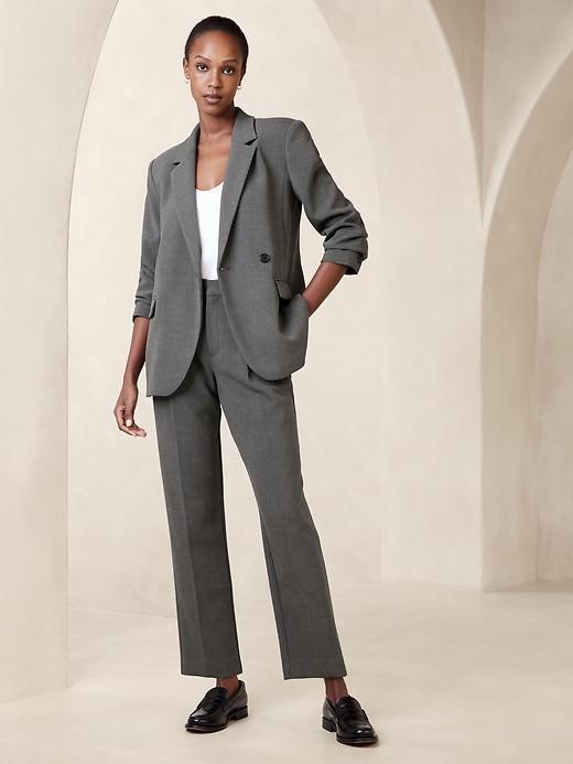 Double Weave Asymmetrical Blazer Product Image