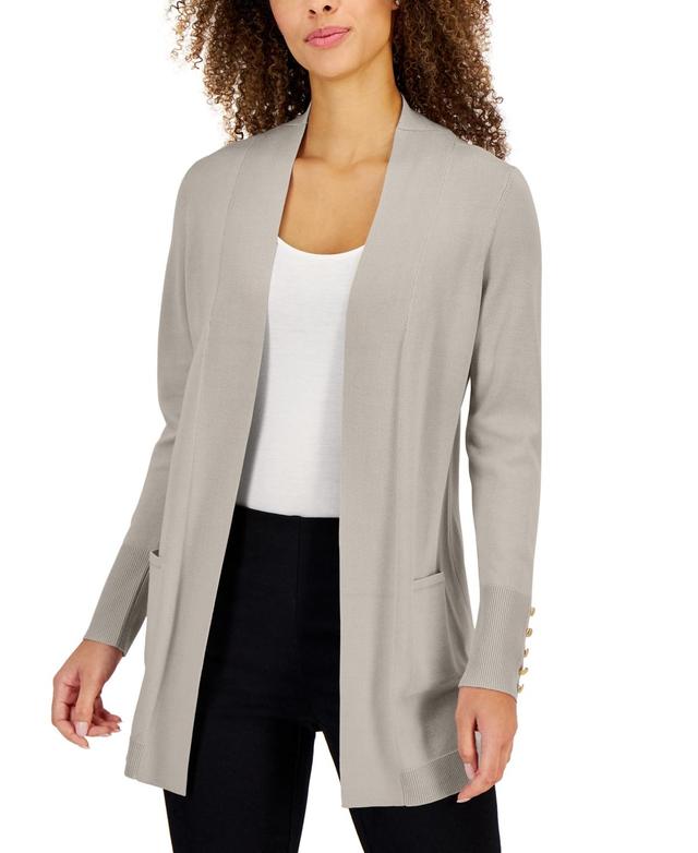 Jm Collection Womens Button-Sleeve Flyaway Cardigan, Xs-4X, Created for Macys Product Image