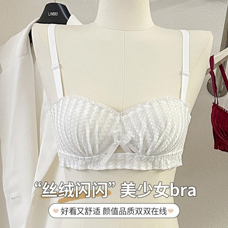 Half Cup Plain Bra Product Image