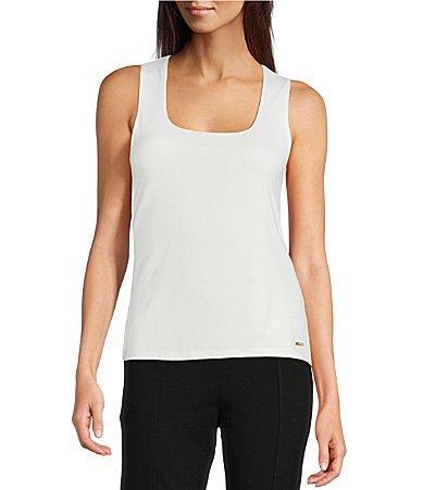 Calvin Klein Women's Sleeveless Seamless Tank (Eggshell) Women's Clothing Product Image