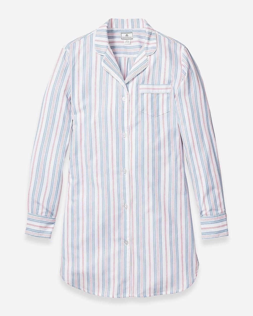 Petite Plume™ women's nightshirt in vintage french stripe Product Image