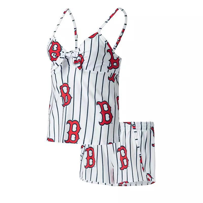 Womens Concepts Sport White Boston Red Sox Reel Allover Print Tank Top & Shorts Sleep Set Product Image