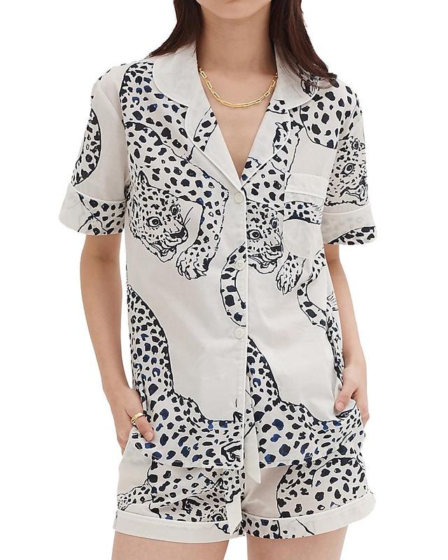 Desmond & Dempsey Print Cotton Short Pajamas Product Image