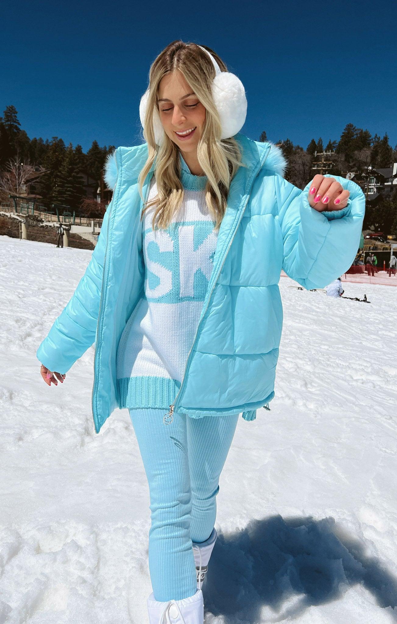 Ski in Sweater ~ Powder Blue Ski Knit Product Image