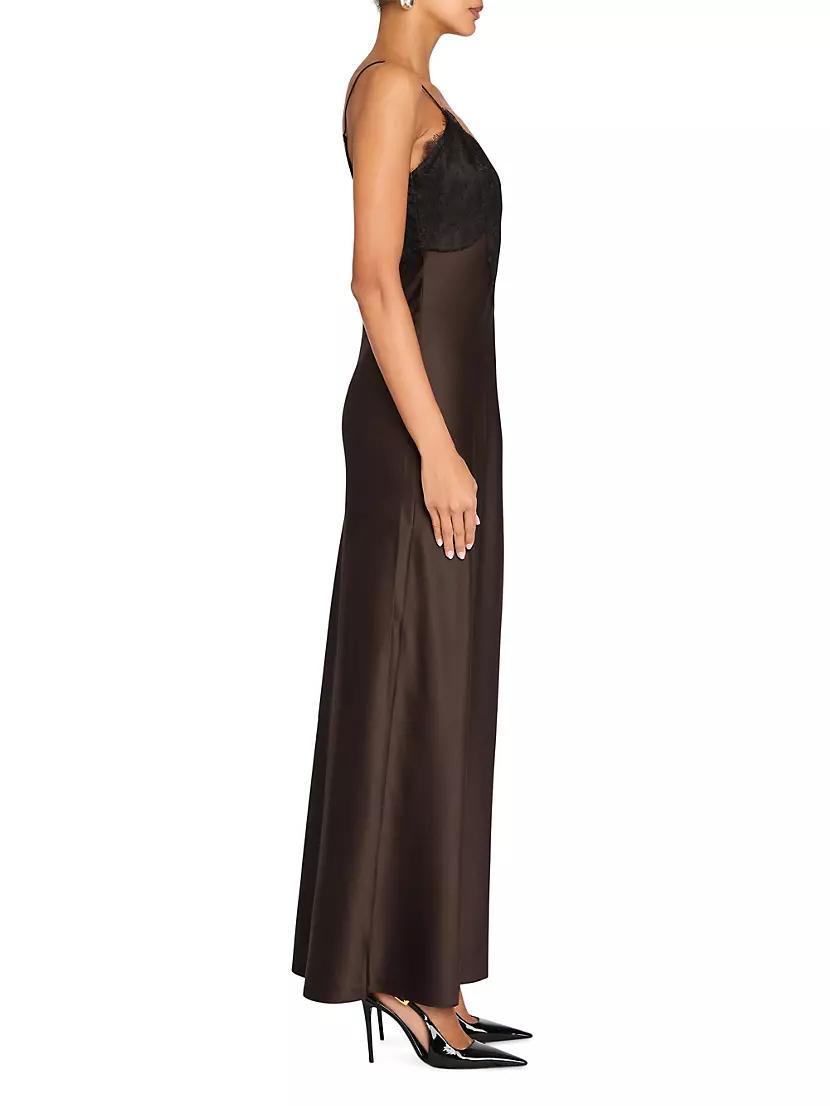 Grenache Satin Maxi Dress Product Image