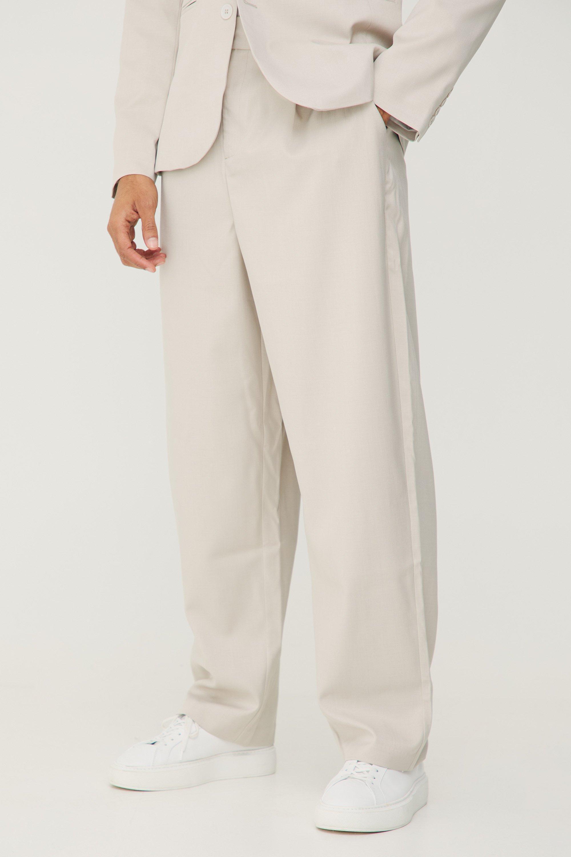 Textured Relaxed Fit Pants | boohooMAN USA Product Image