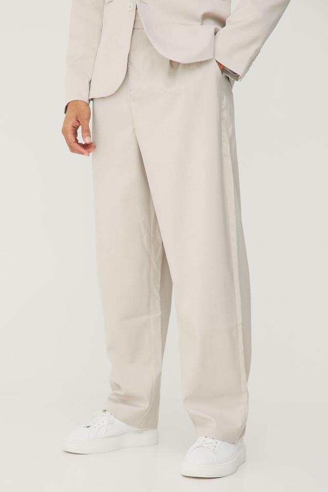 Textured Relaxed Fit Pants | boohooMAN USA Product Image