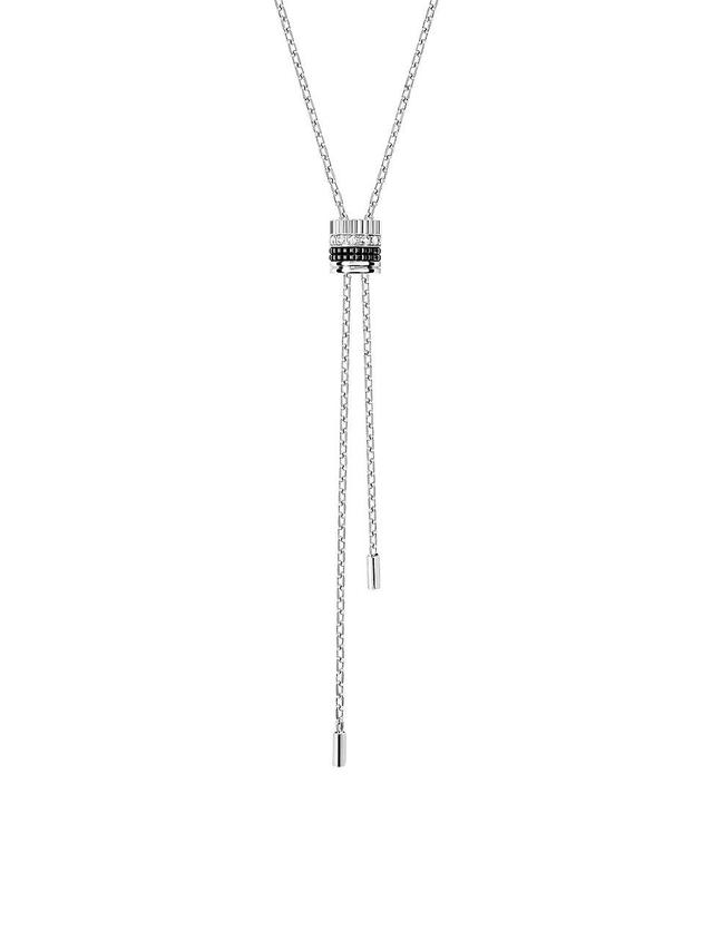 Womens Quatre Black Edition 18K White Gold & 0.18 TCW Diamond & PVD Bolo Necklace Product Image