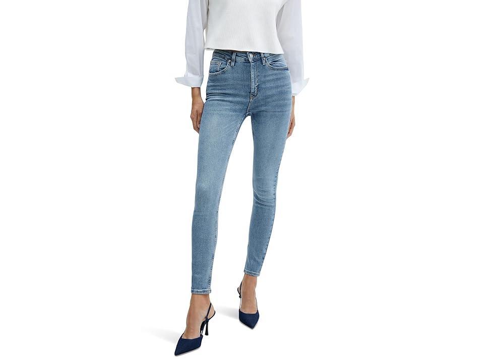 MANGO - High-rise skinny jeans medium blue - 2 - Women Product Image