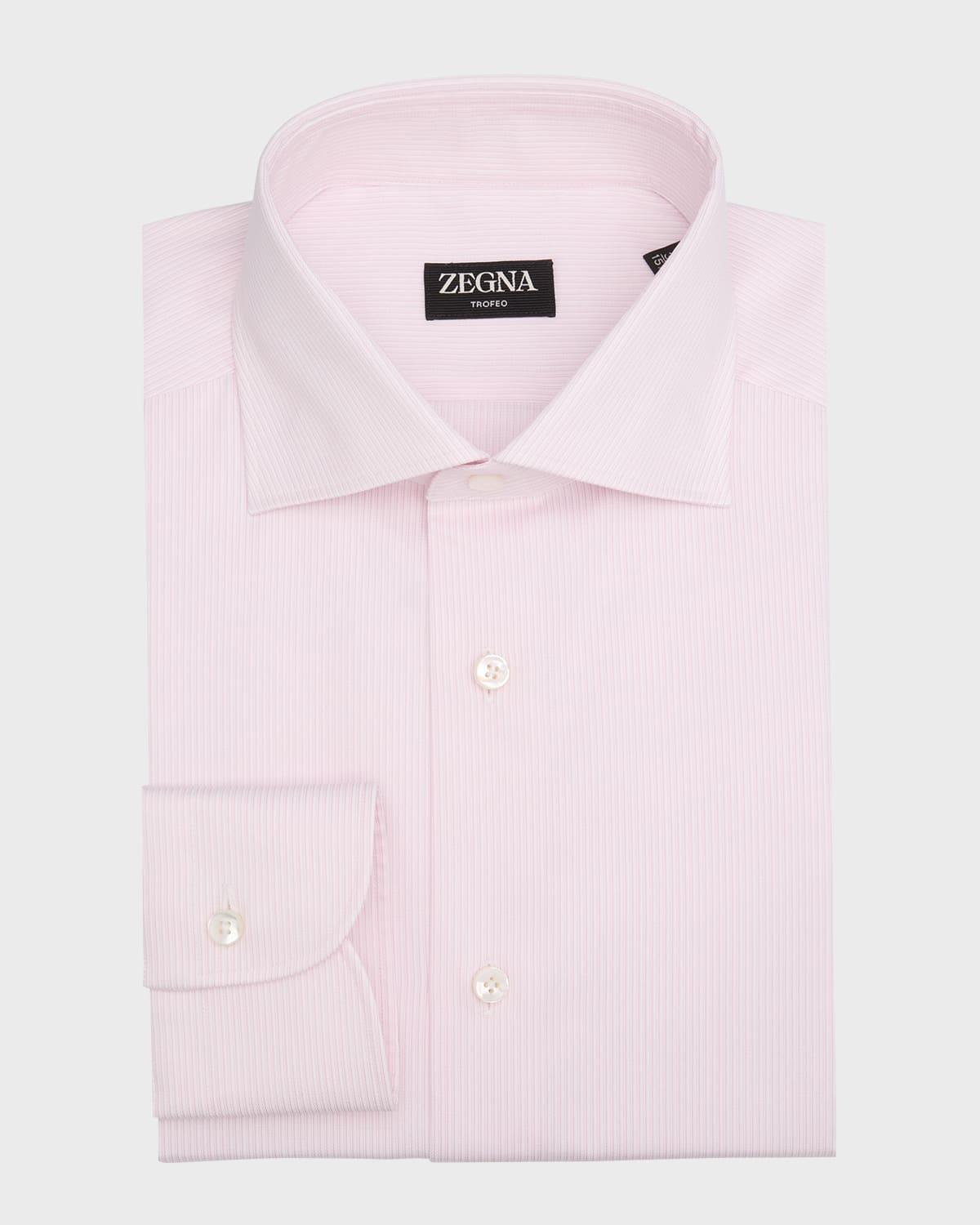 Mens Trofeo Cotton Stripe Dress Shirt Product Image