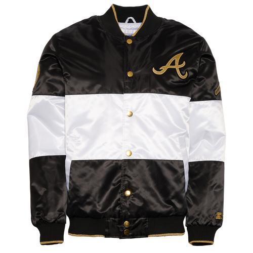 Starter x Ty Mopkins Mens Braves Gold Jacket - Black/Gold/White Product Image