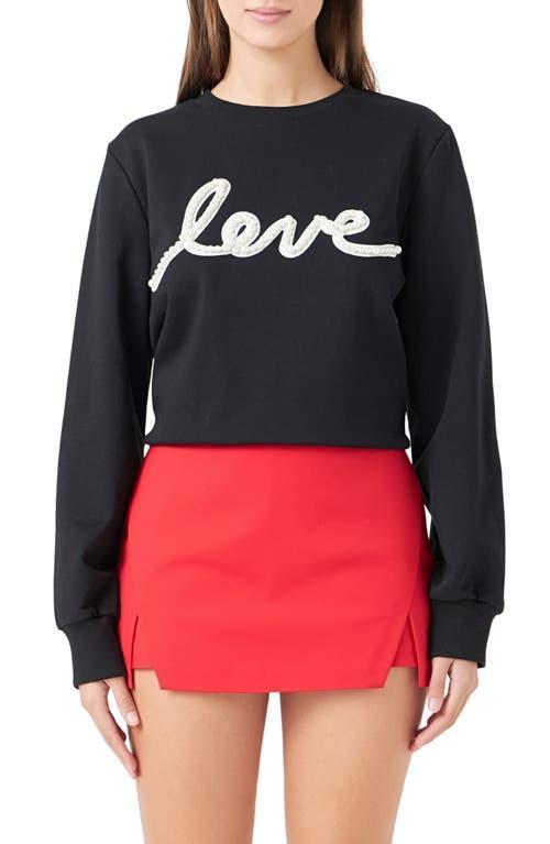 Endless Rose Pearly Bead Love Sweatshirt Product Image