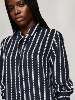 Relaxed Fit Argyle-Stripe Print Shirt Product Image