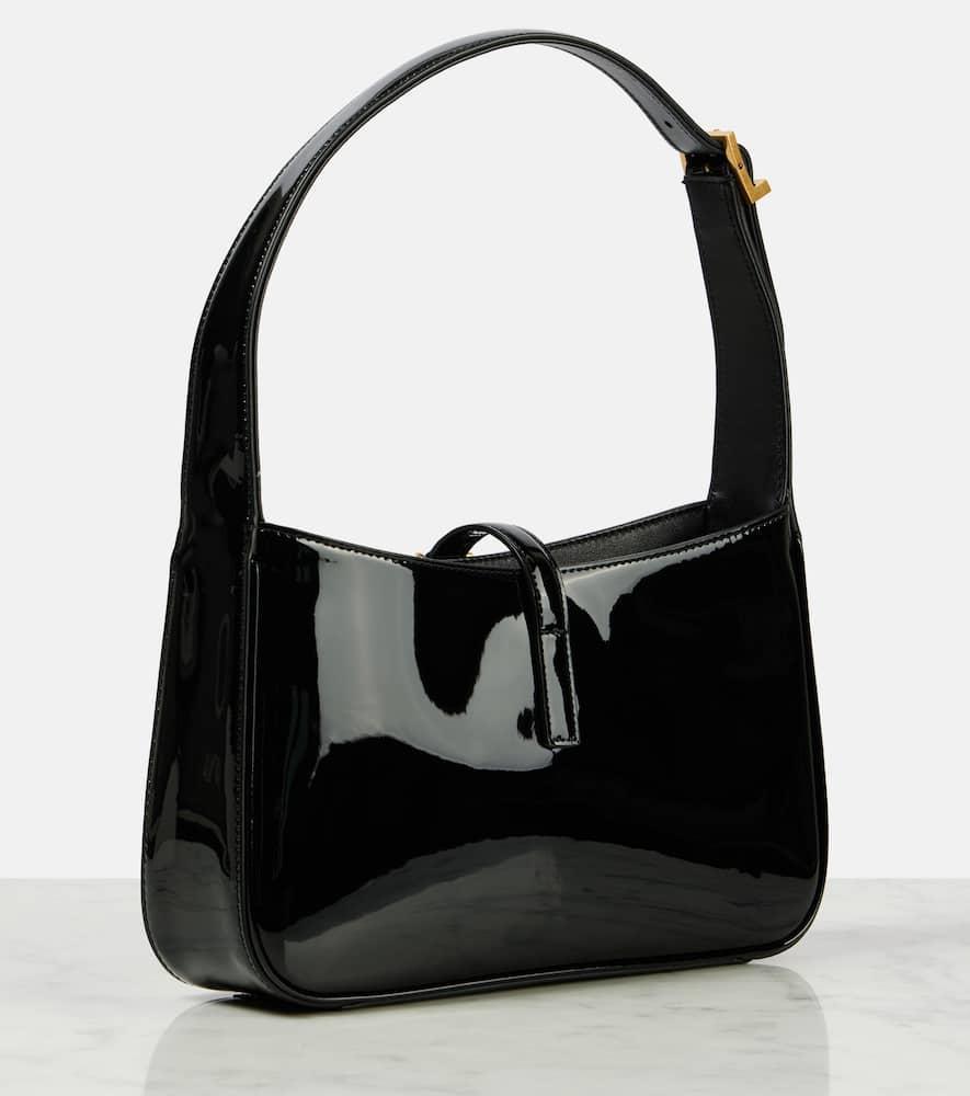 SAINT LAURENT Le 5 À 7 Mini Patent-leather Shoulder Bag In Black Product Image