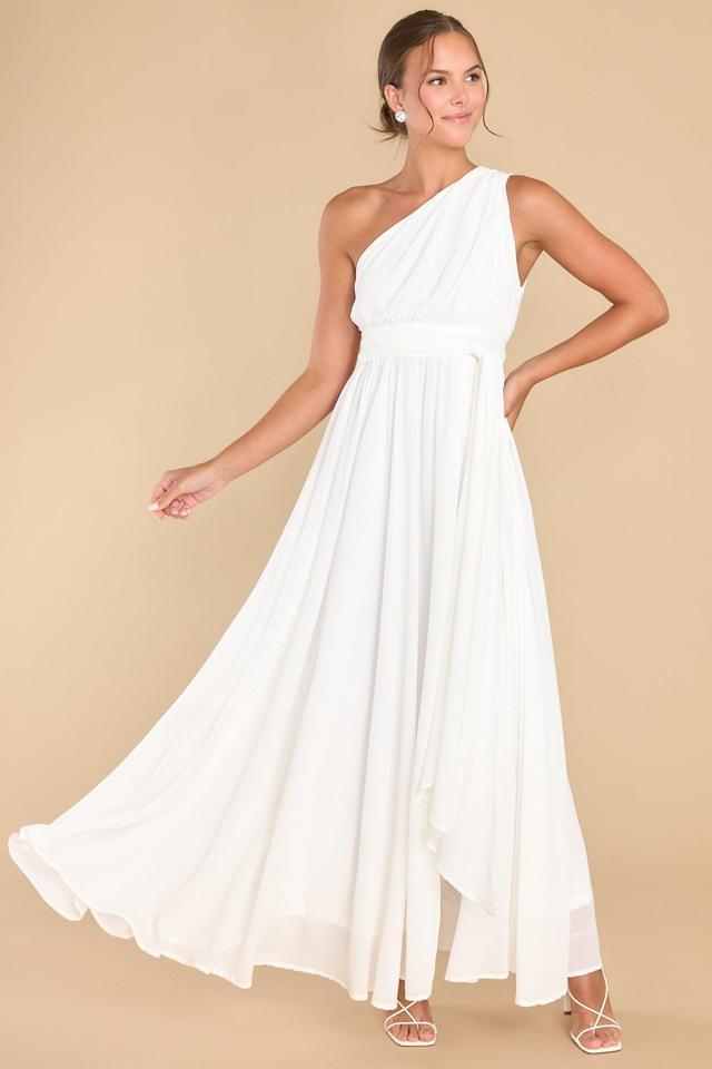 Aura Goddess Behavior White Maxi Dress Product Image