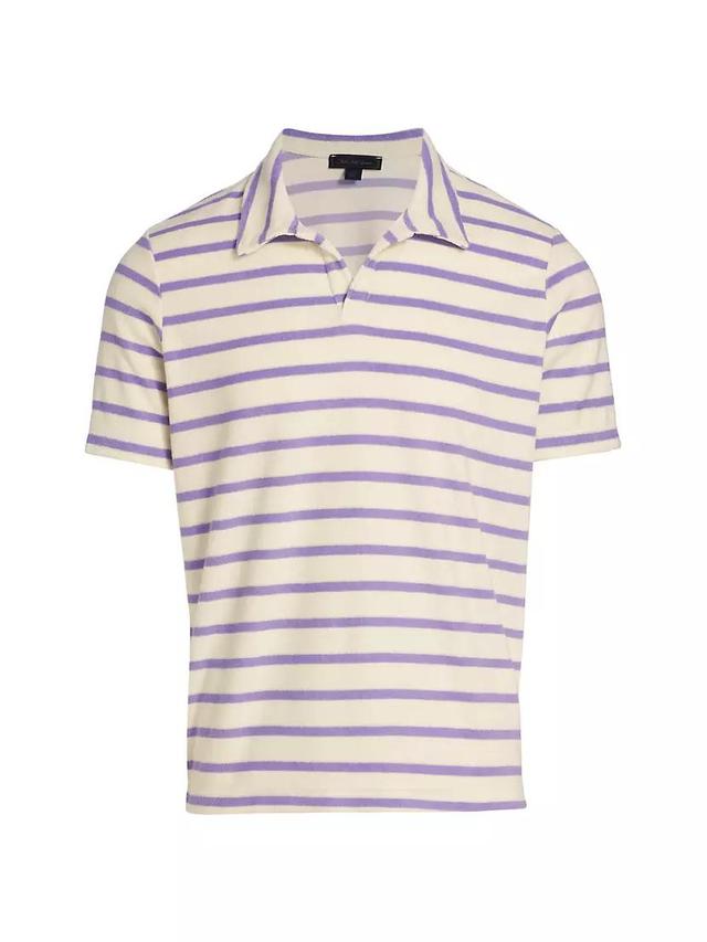 COLLECTION Stripe Cotton Polo Shirt Product Image