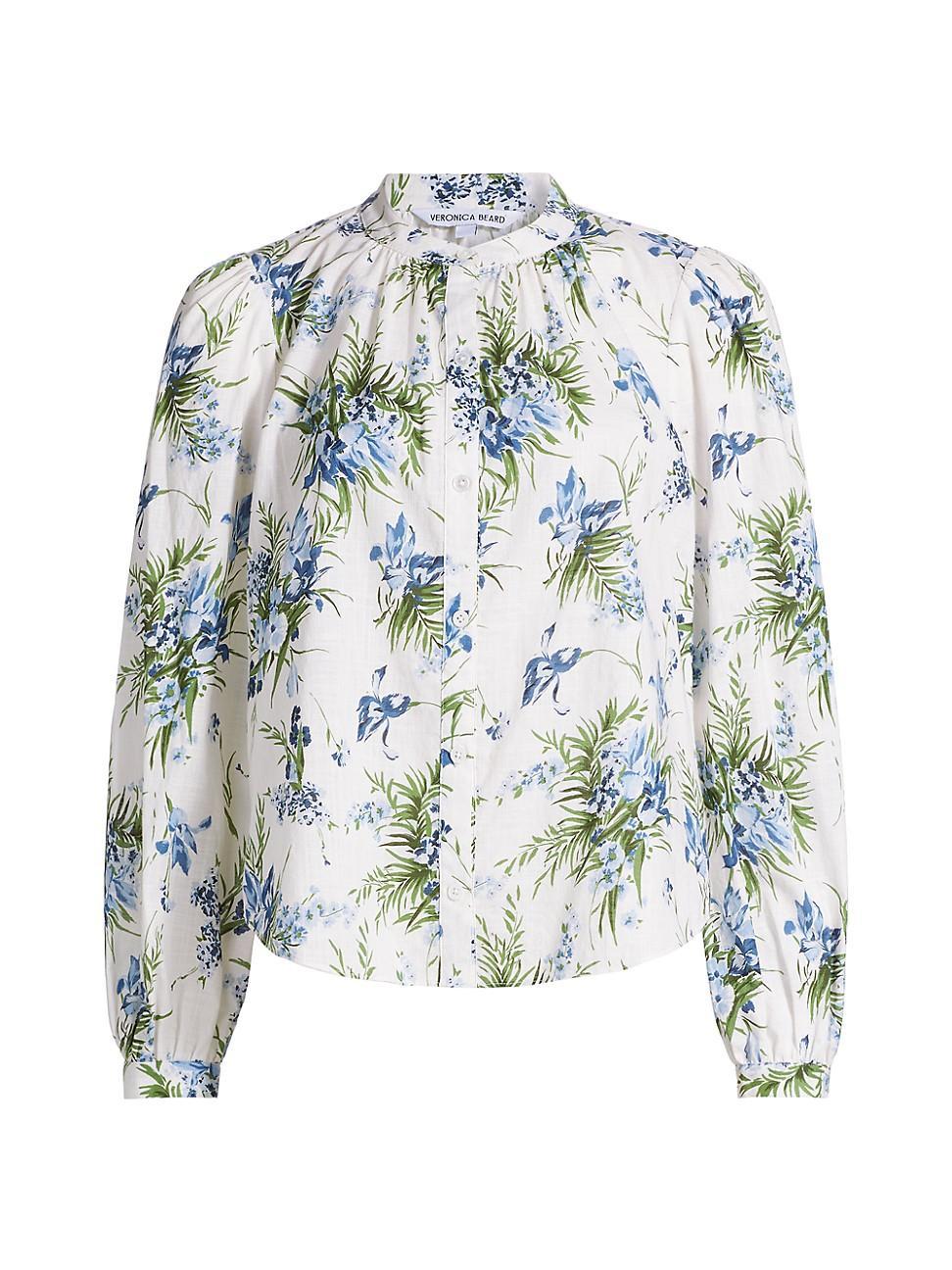 Womens Ashlynn Floral Cotton Blouse Product Image