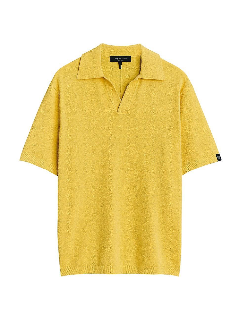 rag & bone Zuma Johnny Collar Terry Cloth Polo Product Image