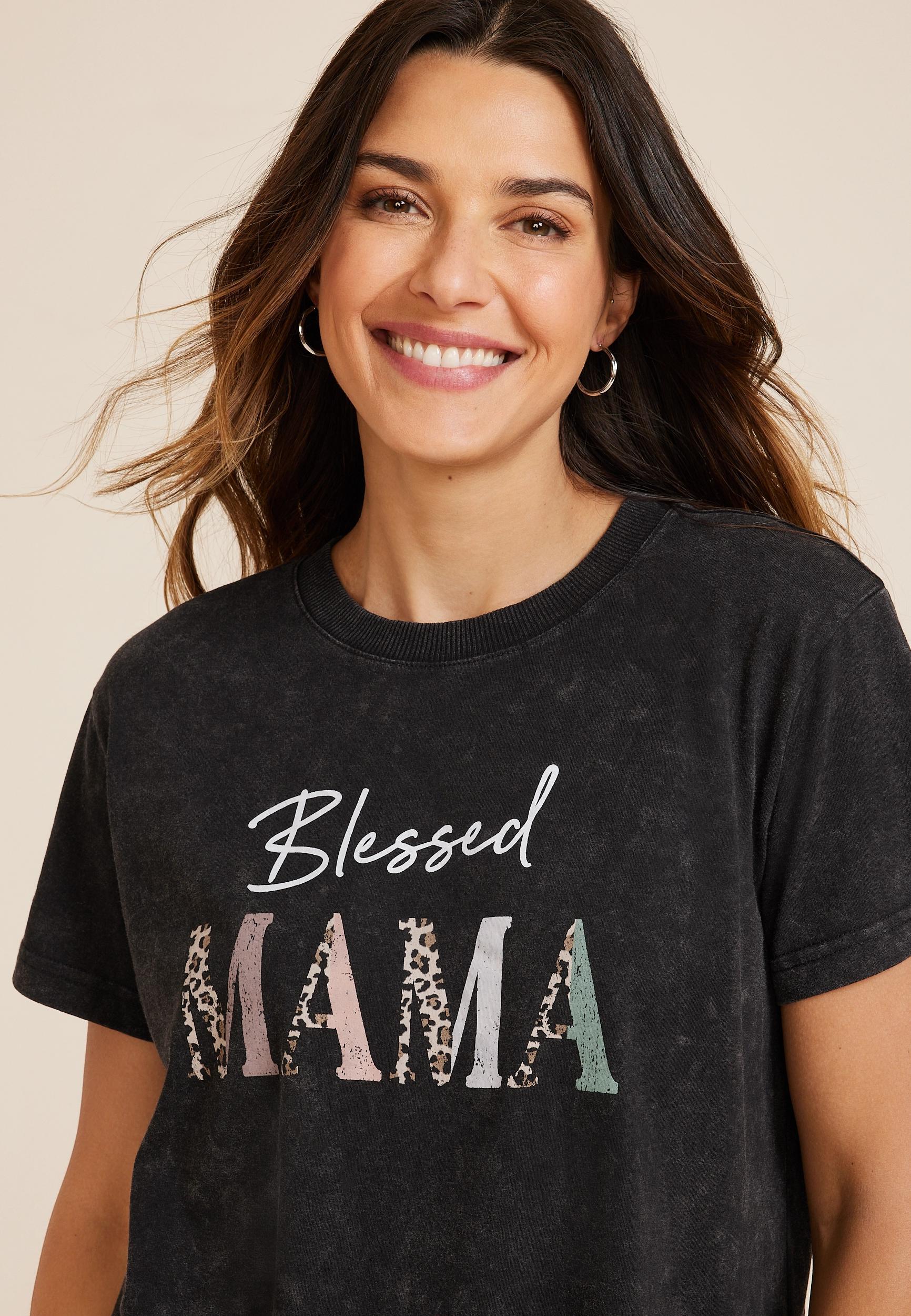 Maurices Womens XX Large Size Blessed Mama Animal Oversized Fit Graphic Tee Product Image