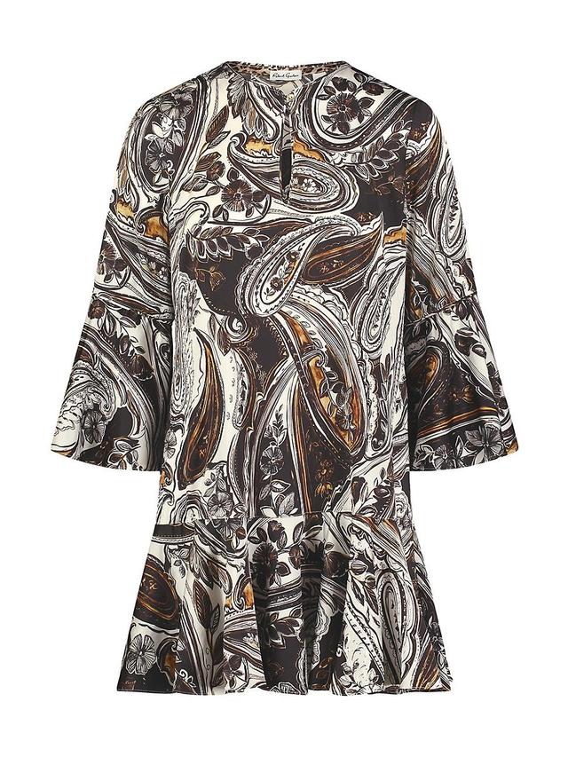 Womens Margot Paisley Bell-Sleeve Minidress Product Image