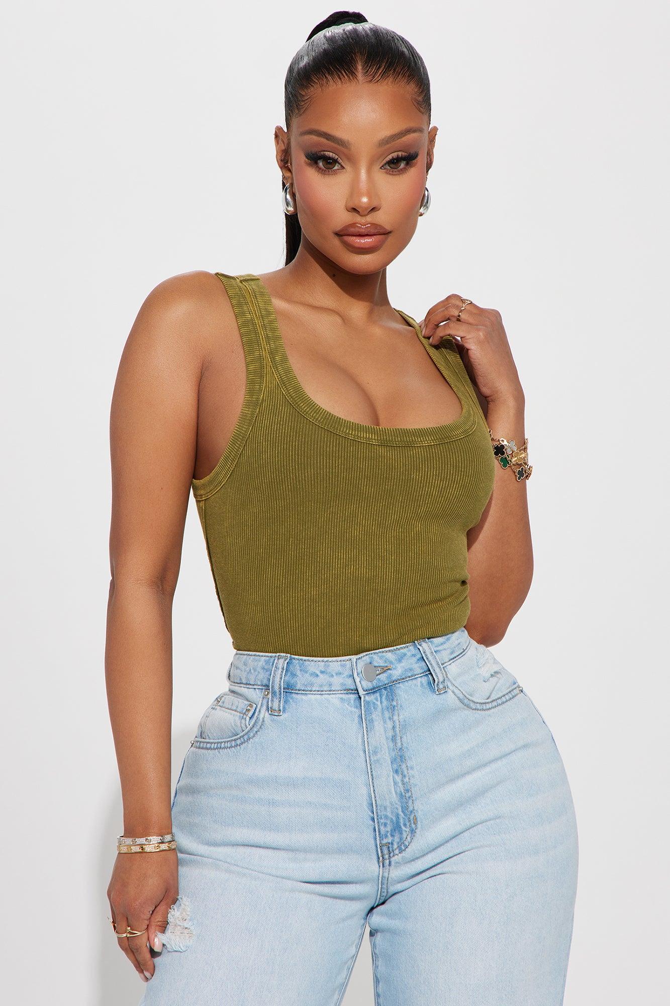 Samira Washed Tank Top - Green product image