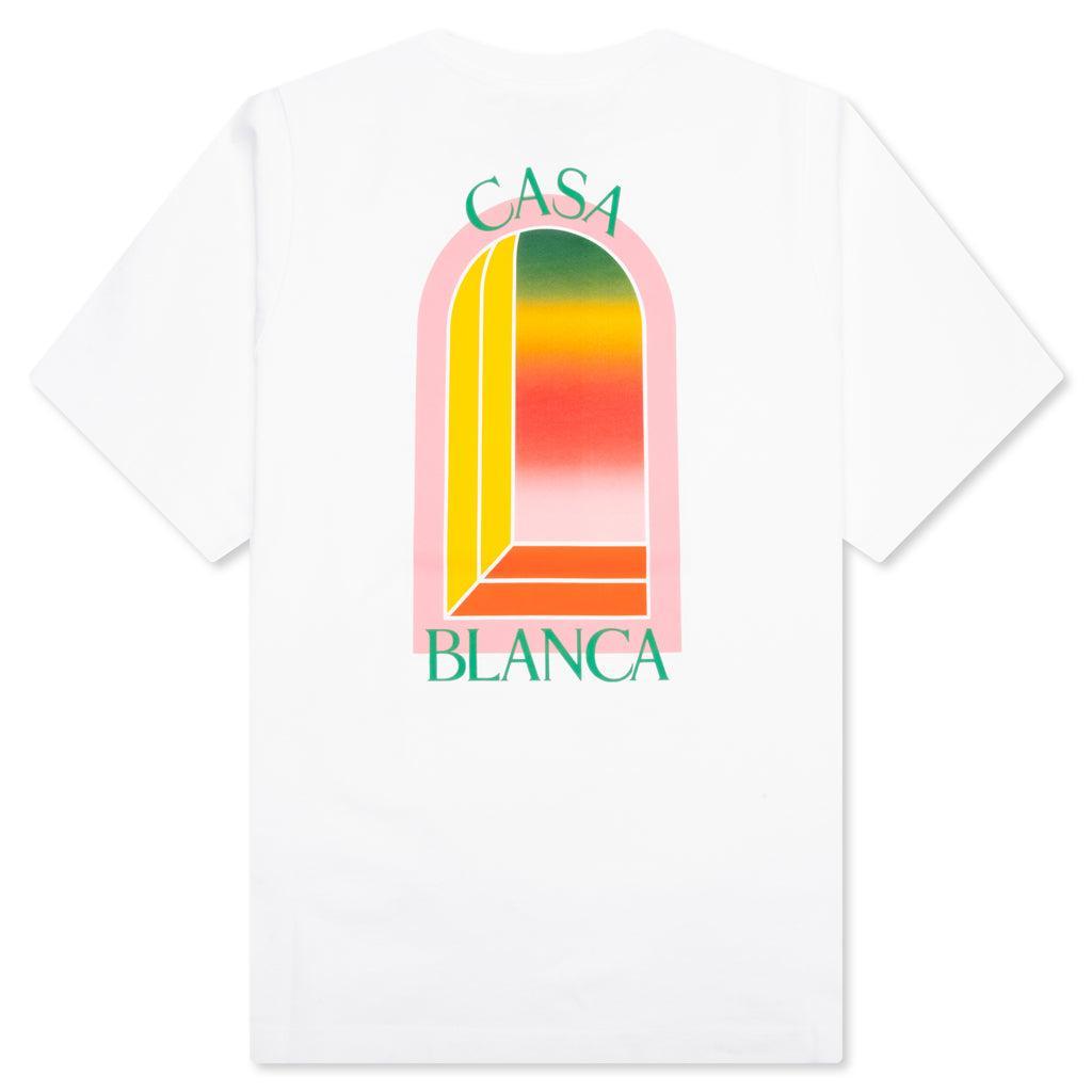 Gradient Arch Logo T-Shirt - White Male Product Image