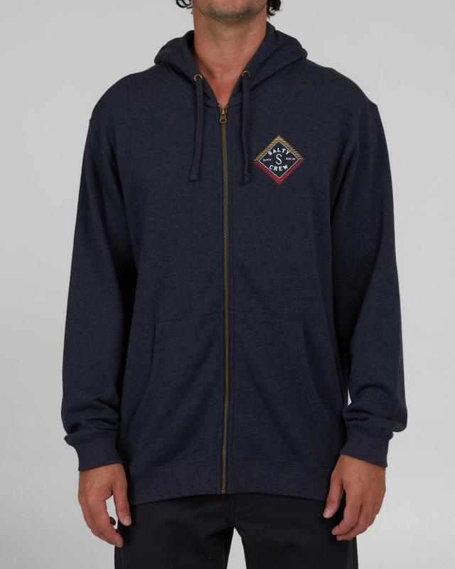 Faded Navy Heather Zip Fleece Male Product Image