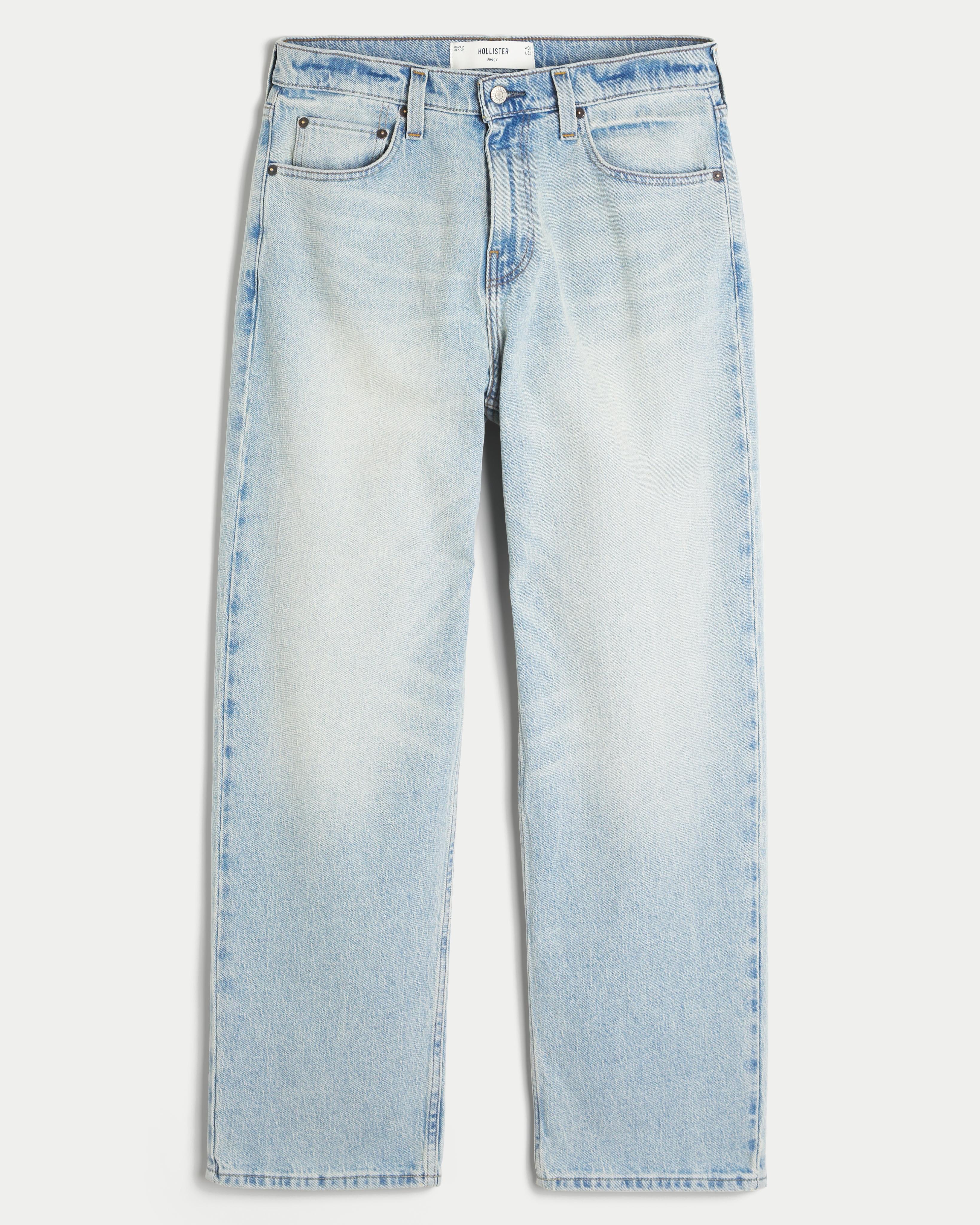 Light Wash Baggy Jeans Product Image