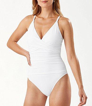 Tommy Bahama Pearl Solid Tummy Control One Piece Swimsuit Product Image