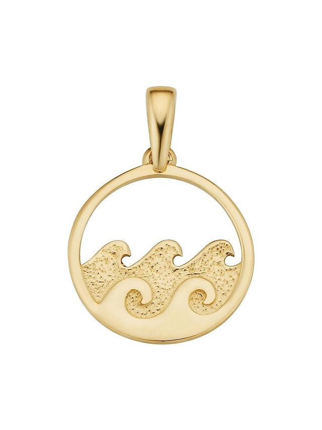 Womens 14K Yellow Gold Making Waves Pendant Charm Product Image