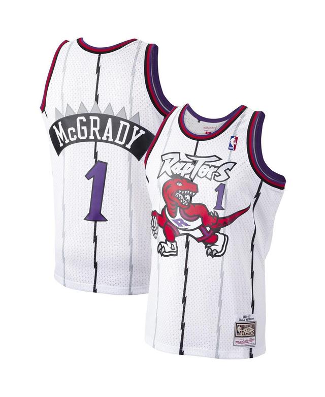 Mens Mitchell & Ness Tracy McGrady White Toronto Raptors 1998-99 Hardwood Classics Swingman Player Jersey - White Product Image