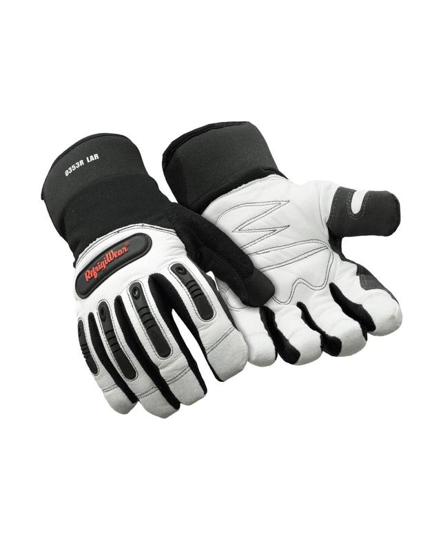 RefrigiWear Mens Fiberfill Insulated Tricot Lined White Leather Gloves Product Image