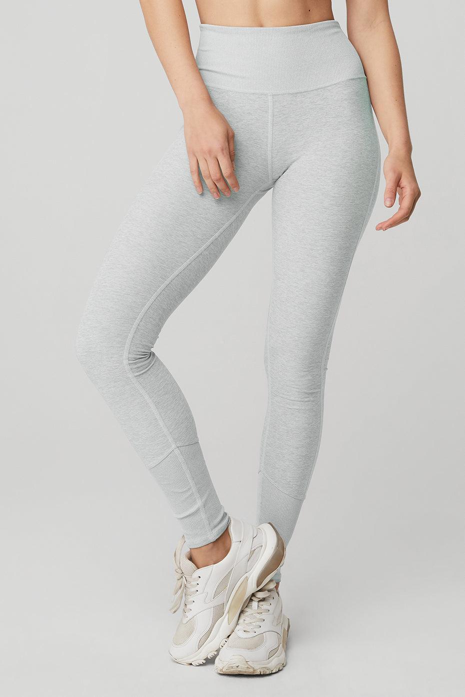 High-Waist Alosoft Lounge Legging - Athletic Heather Grey Female Product Image