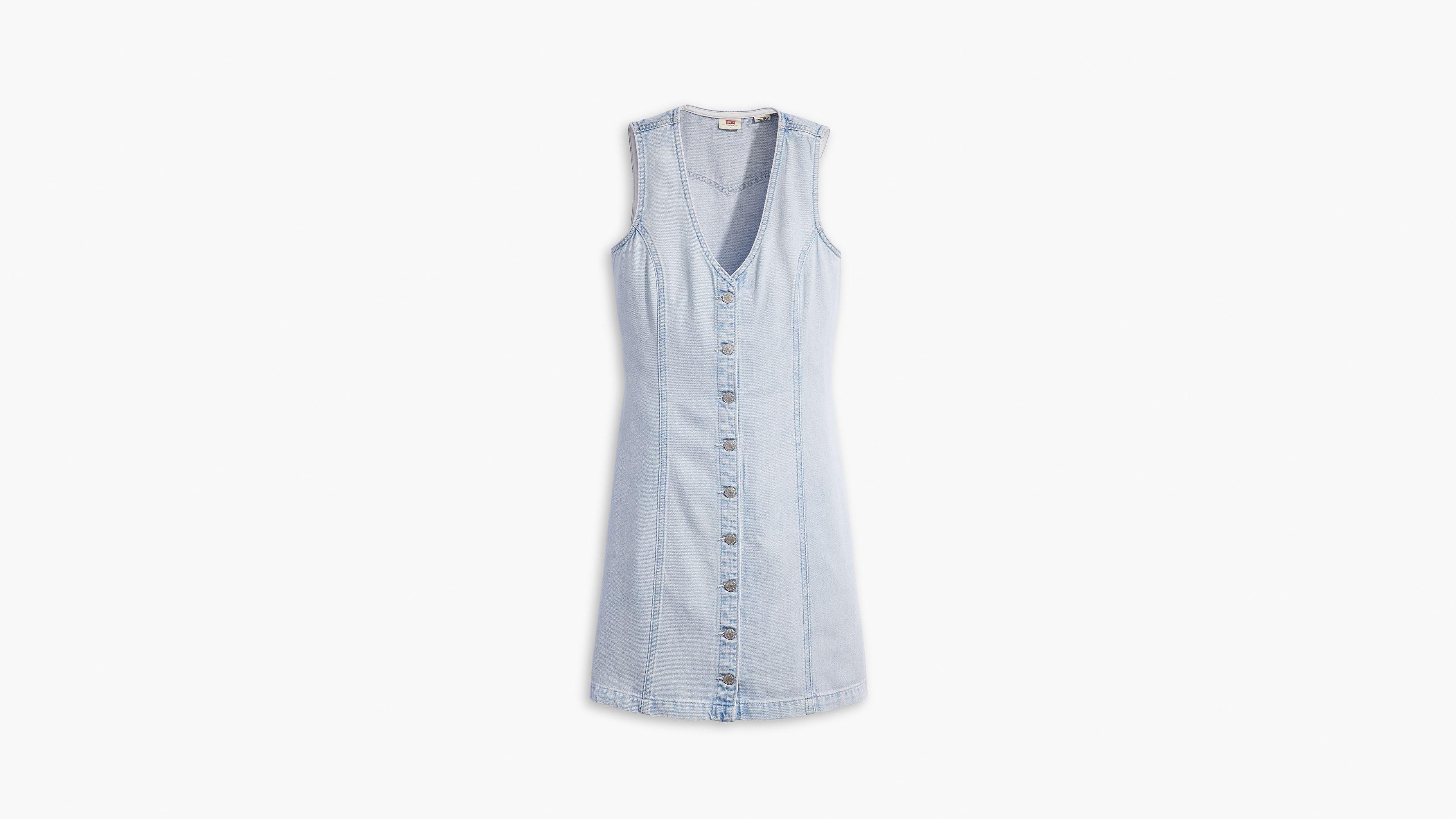 Thora Denim Mini Dress Product Image