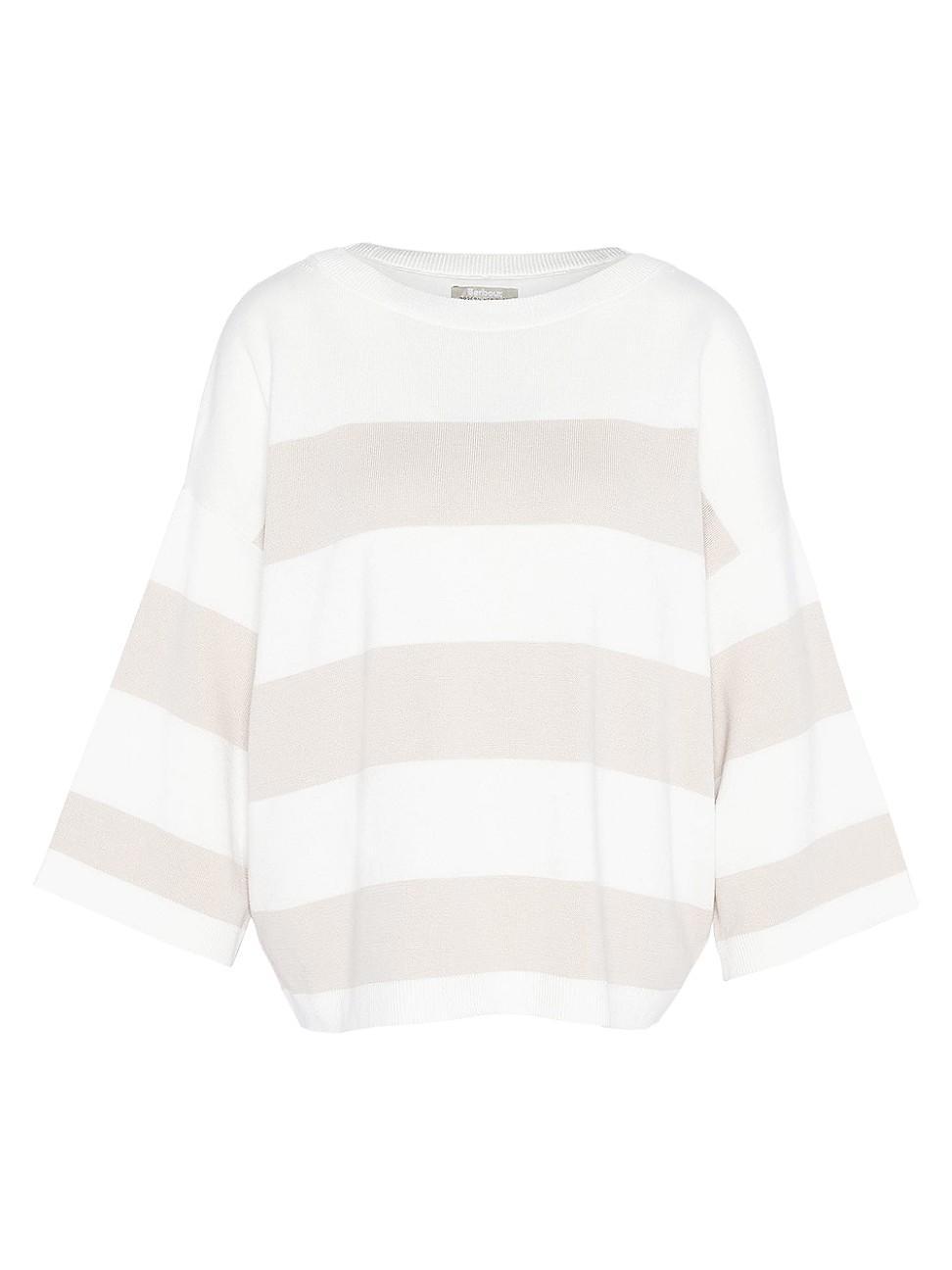 Womens Barbour Vivienne Striped Cotton Knit Sweater Product Image