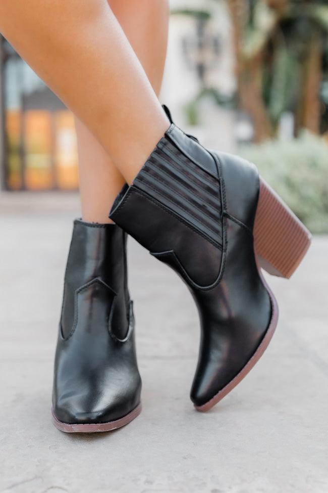 Cheyenne Black Pointed Toe Western Boot FINAL SALE Product Image