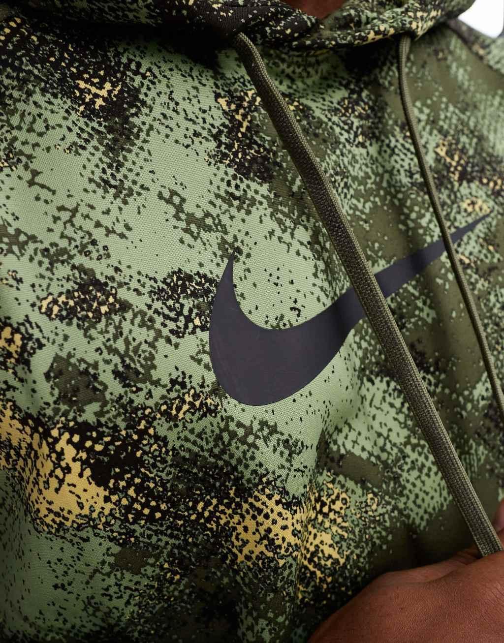 Nike Training Therma-Fit camo print hoodie in green Product Image