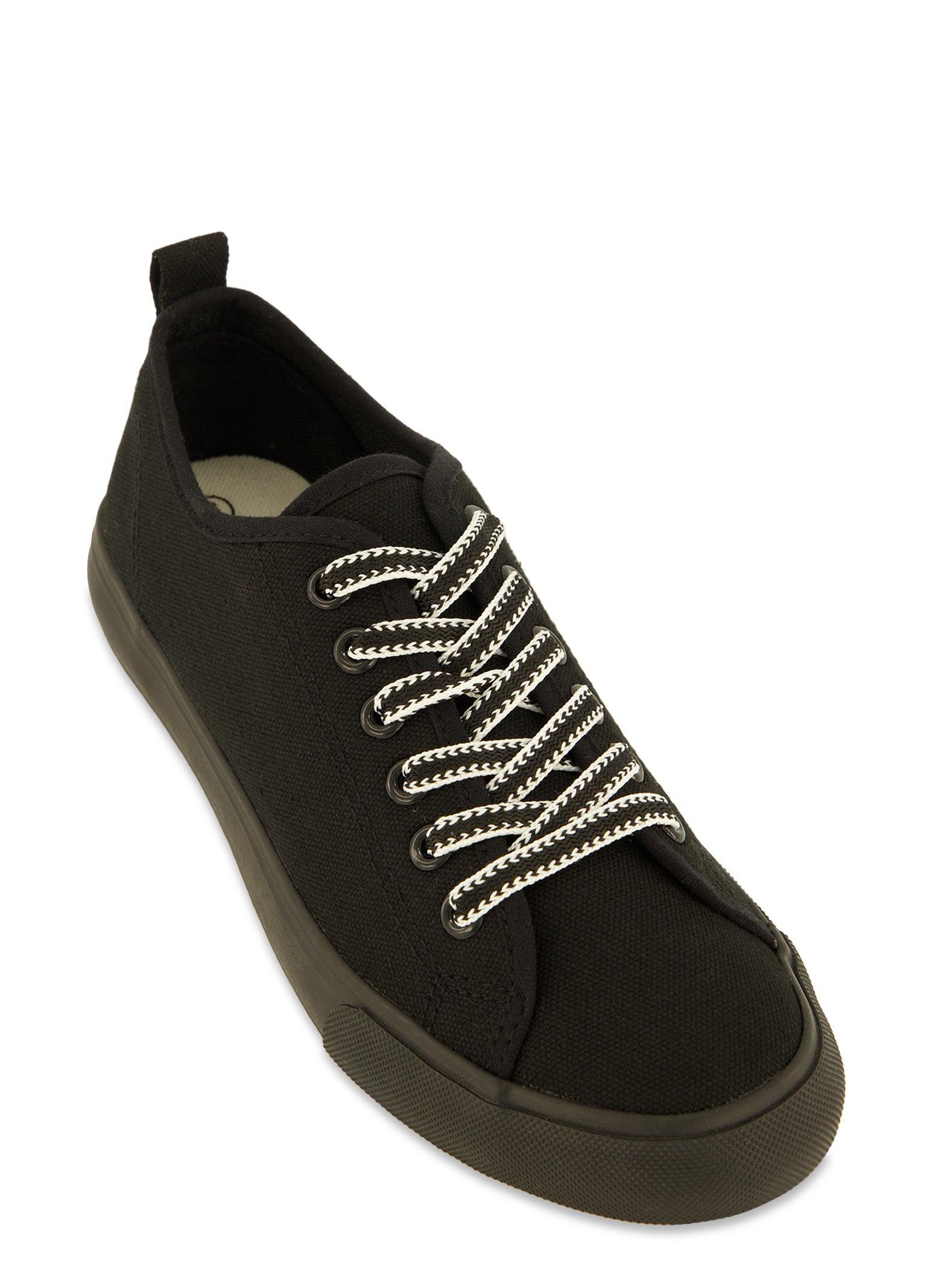 Womens Canvas Lace Up Sneakers product image