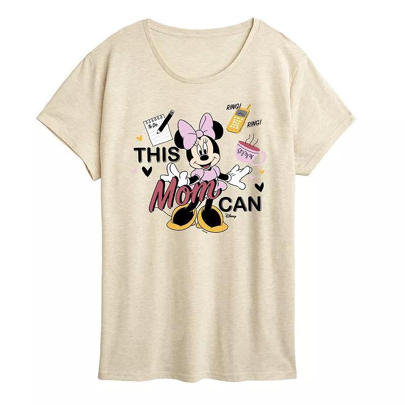 Disneys Minnie Mouse Womens This Mom Can Graphic Tee Product Image