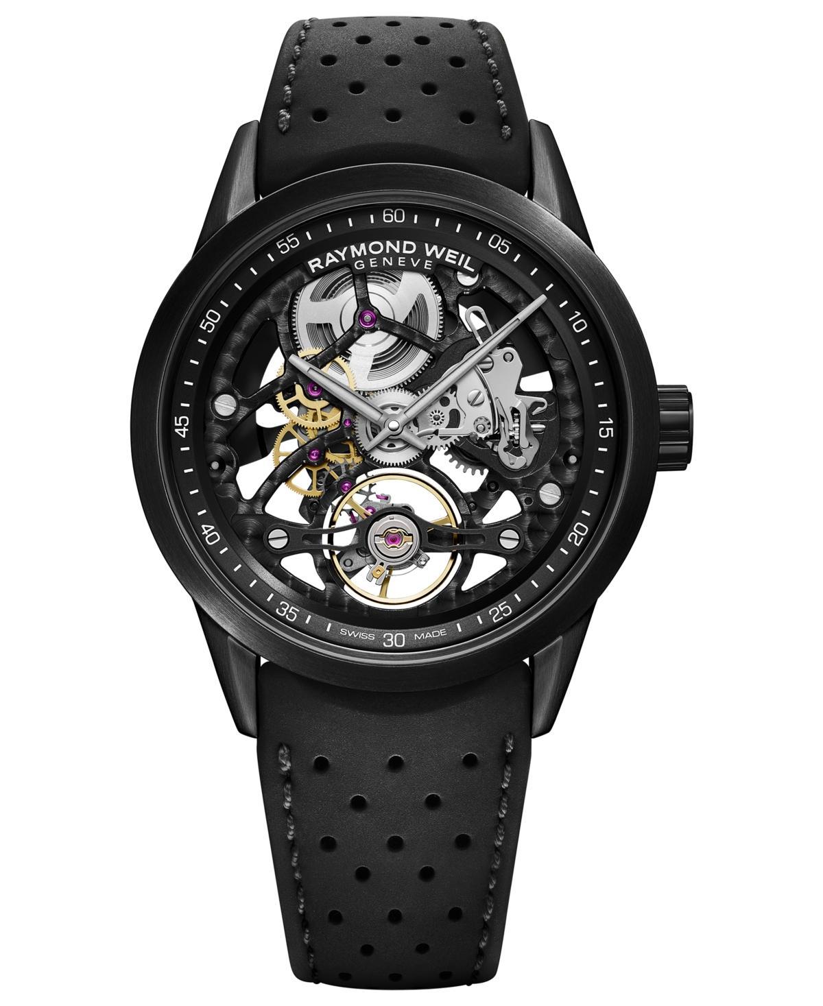 Mens Freelancer Skeleton Rubber-Strap Watch Product Image