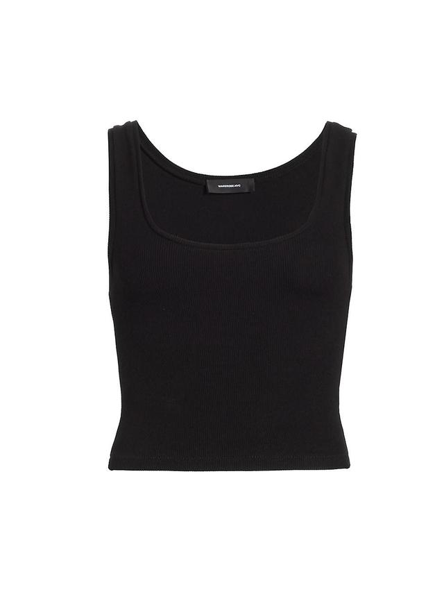 Womens Scoopneck Rib-Knit Tank Product Image