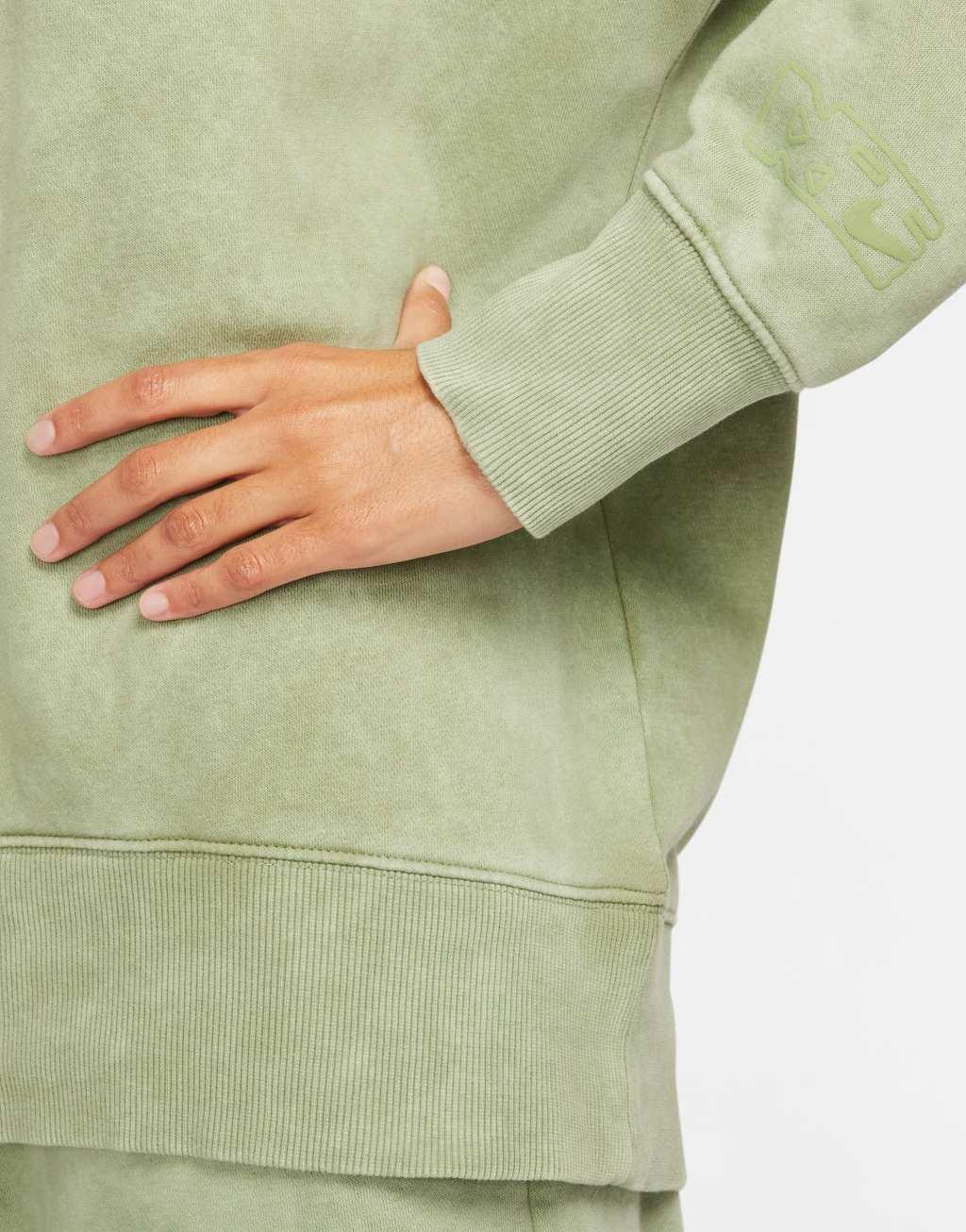 Nike Phoenix sweatshirt in washed green Product Image