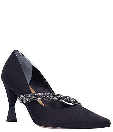 J. Renee Nyomee Satin Embellished Braid Dress Pumps Product Image