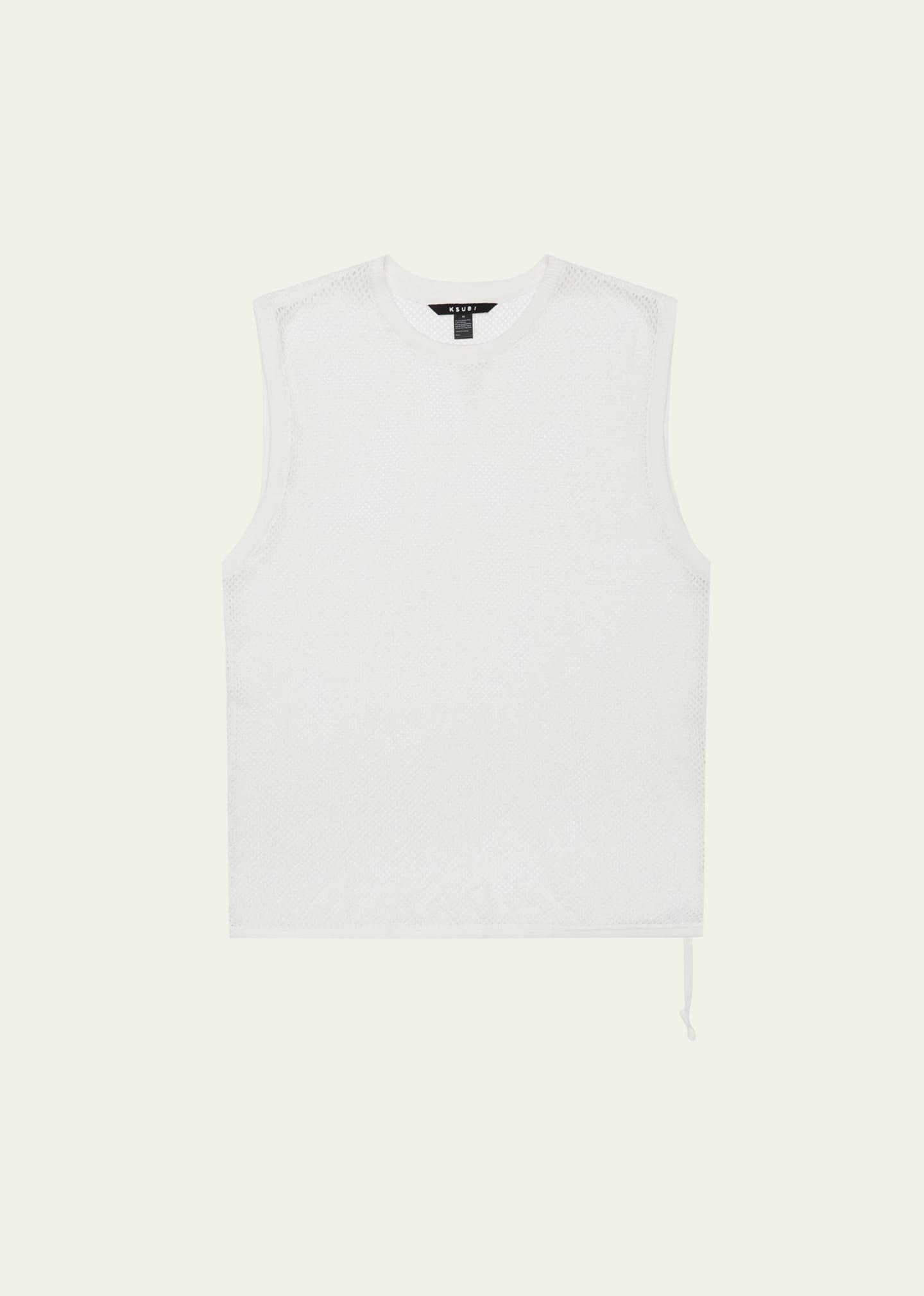 Mens Networth Crewneck Mesh Tank Product Image