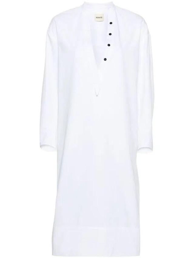 White Cotton Dress Product Image