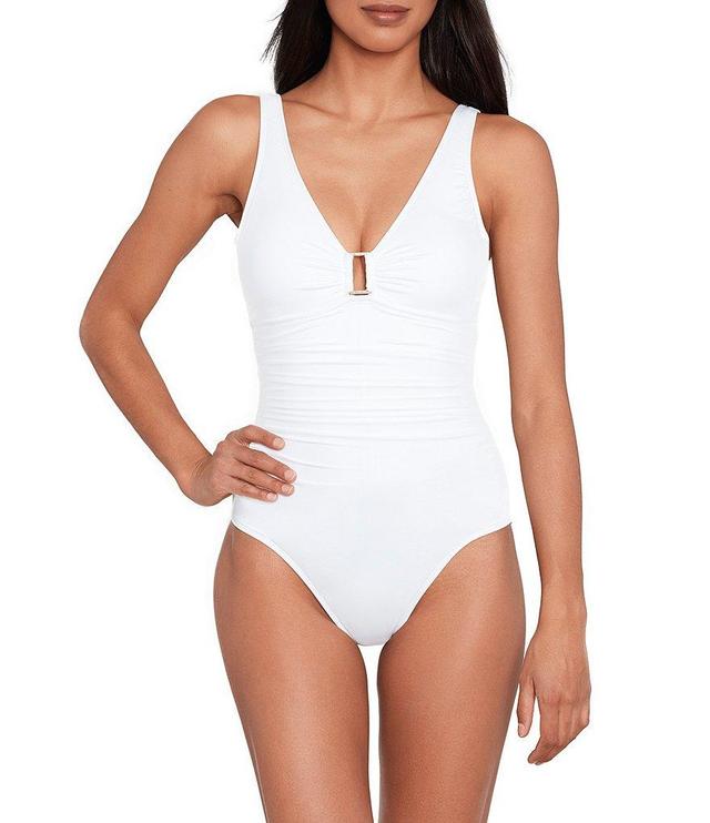 Lauren Ralph Lauren Ring Over The Shoulder Underwire One Piece Swimsuit Product Image