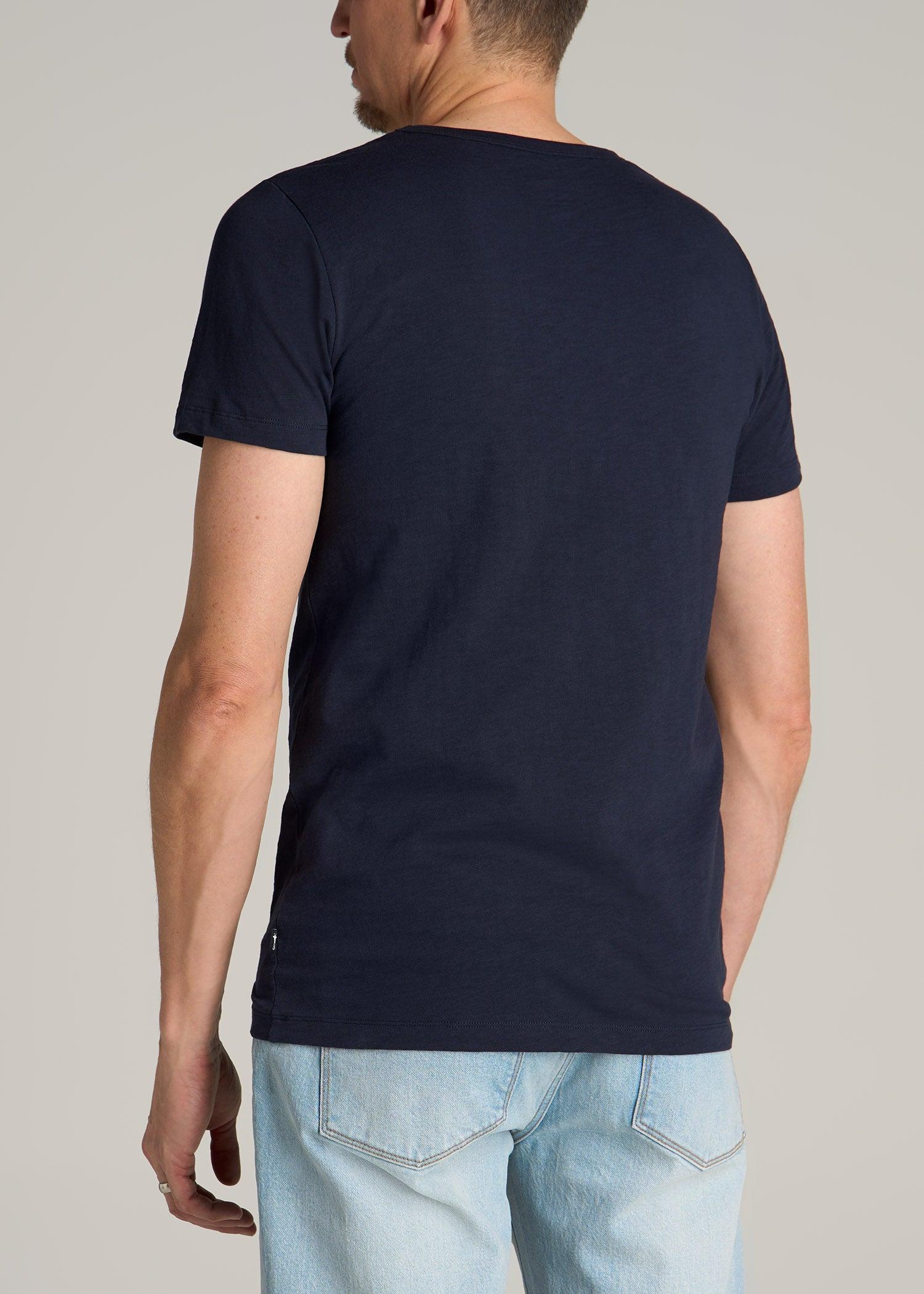 Sunwashed Slub Pocket T-Shirt For Tall Men in Evening Blue Product Image