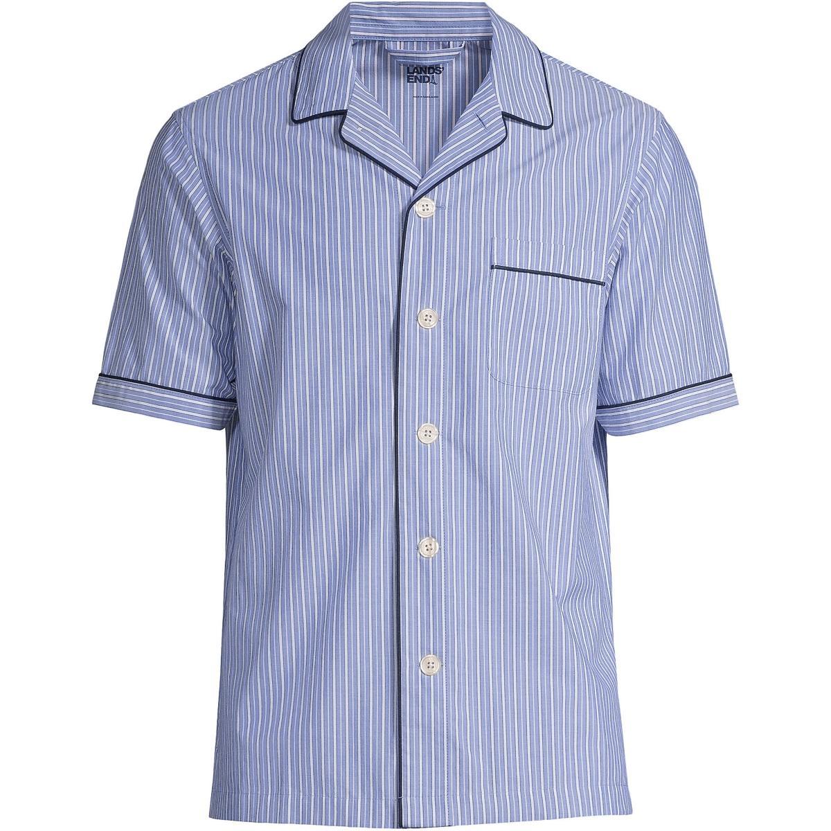 Mens Lands End Poplin Pajama Shirt Product Image